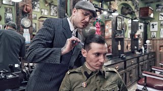 💈 ASMR BARBER  🇩🇪 German SOLDIER HAIRCUT  Ralph Fiennes  SCHINDLER’S LIST [upl. by Thurman]