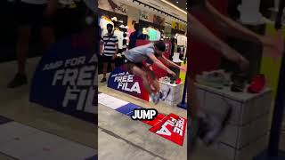 Long Jump for a FREE shoes shorts [upl. by Ahsercel]