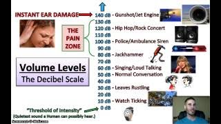 Physics Lesson  Volume Levels The Decibel Scale [upl. by Eilime]