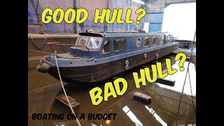 Dry docking checking the hull and blacking of our DIY project narrowboat Boating on a Budget Ep6 [upl. by Derry]