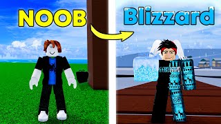 Blox fruits Noob to Pro using Blizzard Fruit Pt 1 [upl. by Marozas]