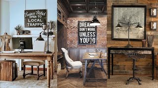 Rustic Home Decor Ideas Home Office Decorations with Rustic Style [upl. by Yerrot]