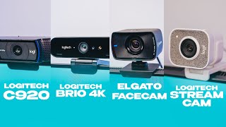 Elgato Facecam vs Logitech BRIO 4k vs Logitech StreamCam vs Logitech C920 [upl. by Eseilana]