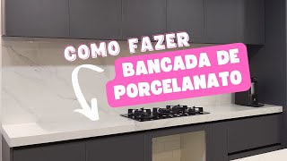 COMO FAZER BANCADA DE PORCELANATO COM COMPENSADO [upl. by Atinet]