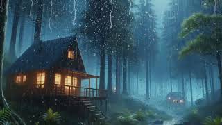 Rain and Thunder Sounds for Sleeping Heavy Rain and Thunderstorm Sounds with Rain at Night [upl. by Rombert]