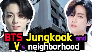 Walking from BTS Jungkook’s house to V’s house The most expensive street in Seoul [upl. by Siuqcram913]