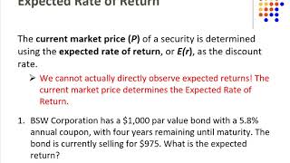 Rates of Return and Bond Valuation [upl. by Sib]