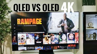 2021 Best 4K Smart TV Samsung QLED Q95T Q90T Flagship vs Sony OLED A8 A8H 4K Smart TV Comparison [upl. by Yrellih]