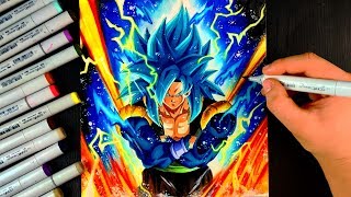 Drawing GOGETA ultimate fusion SSJ4 BLUE [upl. by Siroved]