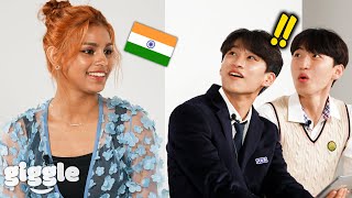 Korean Teens Meet Indian KPOP Idol Member For The First Time Ft Sriya of BLACK SWAN [upl. by Regdor]