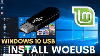 How To Create Windows10 Bootable USB Stick In Linux Mint  How To Install WoeUSB [upl. by Nitsirc]