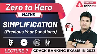 Simplification Previous Year Questions  Maths  Adda247 Banking Classes  Lec7 [upl. by Ailuj105]