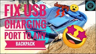 HOW TO ADD A USB CHARGING PORT TO YOUR BACKPACK  bloopers at the end  ATRANGI KIDA [upl. by Imiaj]