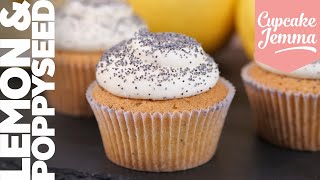 Lemon Poppyseed Cupcake Recipe with Lemon Curd amp Cream Cheese Frosting  Cupcake Jemma [upl. by Talanian]