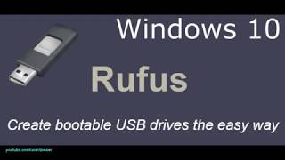 How to use Rufus to create bootable USB on Windows 10 [upl. by Philbo903]