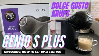 Dolce Gusto KRUPS GENIO S PLUS DELONGHI  UNBOXING HOW TO SETUP amp TESTING KP3408 [upl. by Stoffel]