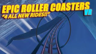 Epic Roller Coasters  VR  4 Newest Rides [upl. by Namso576]