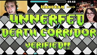 UNNERFED DEATH CORRIDOR VERIFIED NEW TOP 1RACE AGAINST n1ckxd Geometry Dash [upl. by Srini]