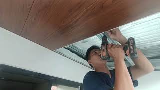 PVC Ceiling Panel installation Tutorial 👍 [upl. by Elleron794]