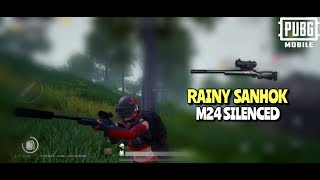 Silenced M24  PUBG Mobile  Exotic Rainy Match [upl. by Ayekat595]