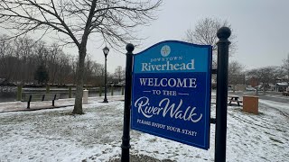 One Minute on the North Fork A snowy afternoon at Peconic Riverfront Park [upl. by Rodney]