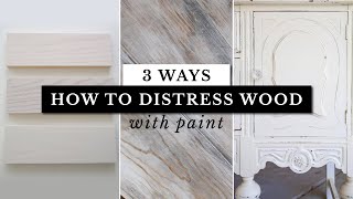 3 Easy Ways How to Distress Wood and Furniture with Paint [upl. by Blaire132]