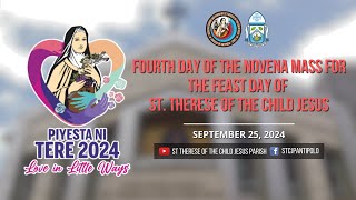 LIVE  Sept 25 2024  4th Day of Novena Mass for the Feast Day of St Therese of the Child Jesus [upl. by Eerdna]