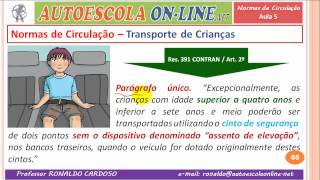 22 NORMAS DE CIRCULAÇÃO  Motocicletas Transporte de Crianças Classificação Vias [upl. by Nwotna]