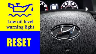 RESET Oil Level Low Light Hyundai [upl. by Gomer]