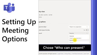 How to set up Meeting Options in Microsoft Teams [upl. by Itnuahsa]