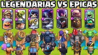 LEGENDARIAS VS EPICAS  CUAL ES MEJOR CALIDAD  RETO CLASH ROYALE  1vs1  Clash Royale Olympics [upl. by Margaret489]