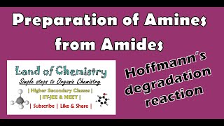 Preparation of Amines from Amides  Hoffmanns Degradation Reaction  Ethanamine  Methanamine [upl. by Eniale]