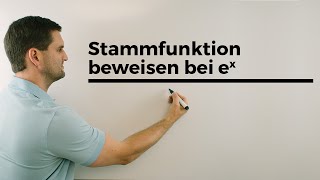 Stammfunktion beweisen bei e hoch x durch Ableiten  Mathe by Daniel Jung [upl. by Ennairod]