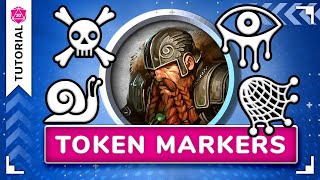 Setting up Token Markers in Roll20  Roll20 Tutorial [upl. by Nirehtac]