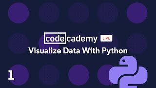 Codecademy Live Visualize Data with Python 1 [upl. by Aksehcnarf98]