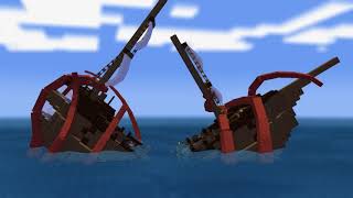 Pirates of the Caribbean Kraken Scene made in mine imator  Full Animation [upl. by Enisaj]