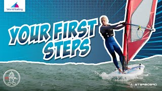 START WINDSURFING Learn How To Windsurf  Basic First Steps [upl. by Odnomor]