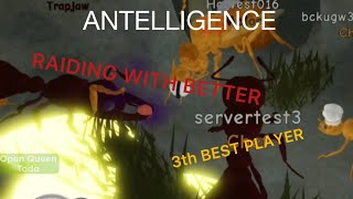 Roblox antelligence raiding with the 3th best player [upl. by Harim]