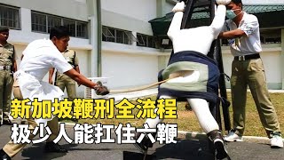 新加坡鞭刑全流程，極少人能扛住6鞭，囚犯寧願坐牢也不願挨鞭子 [upl. by Nahseez]