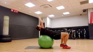 Swiss Ball Back Stretch Cure Lower Back Pain amp Sciatica [upl. by Lekram]