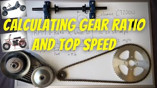 HOW TO CALCULATE GEAR RATIO and TOP SPEED on MINI BIKE or GO KART [upl. by Ardnassela]