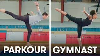 Parkour Experts Try to Keep Up With Gymnasts  SELF [upl. by Bren]