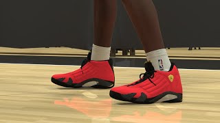 NBA 2K25 Next Gen Shoe Creator  Air Jordan 14 quotFerrariquot [upl. by Gabbert]