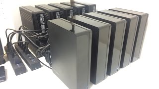 Burstcoin Mining With 50TB of External Hard Drives [upl. by Jarrell]