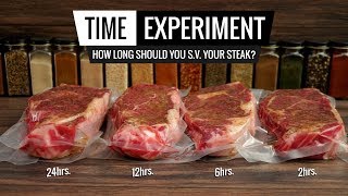 Sous Vide Steak TIME EXPERIMENT  How long should you cook your STEAK [upl. by Onairda862]