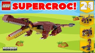 Sarcosuchus MOC LEGO 31102 Alternate Digital Build [upl. by Herzberg994]