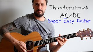 EASY GUITAR LESSON  Thunderstruck ACDC [upl. by Angelle908]