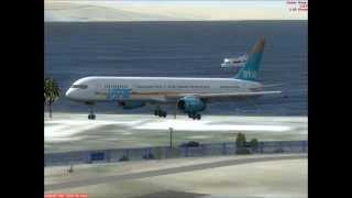 Arkia 757300 landing at Eilat Airport [upl. by Ezmeralda623]