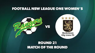 League One Womens Round 21 Mt Druitt Town Rangers FC v Bankstown City FC [upl. by Iveson283]