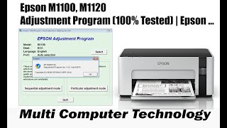 Epson M1100 M1120 ETM1100 ETM1120 ECC Adjustment Program resetter 100 proof tested 100 verify [upl. by Iturhs]